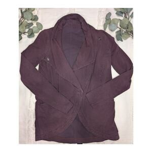 Lululemon Asymmetrical Cowl Neck Jacket in Burgundy